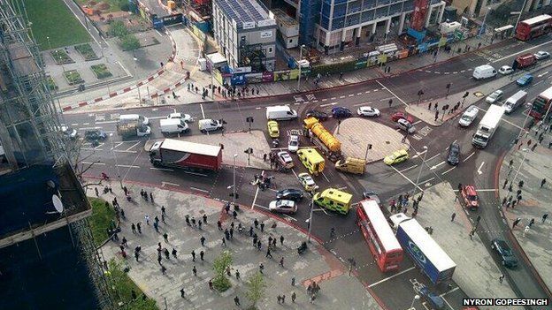 Site of the crash at Elephant and Castle