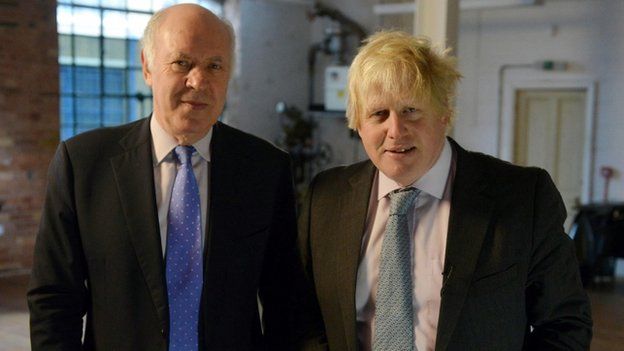 Michael Cockerell and Boris Johnson