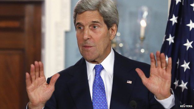 John Kerry told China that US had "strong concerns" over recent developments in South China Sea