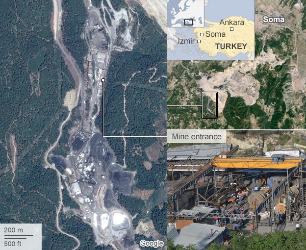Map: Turkey mine disaster