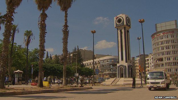 The new clock tower in Homs