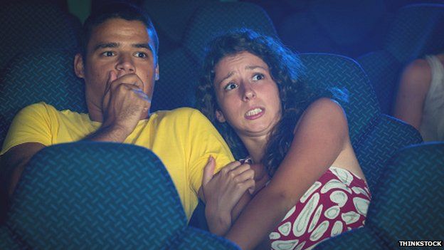 Frightened cinema goers