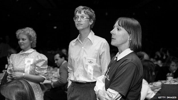 Dyson shown with Bill Gates in 1984