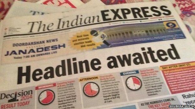 India: Major newspaper 'omits headline' on election day - BBC News