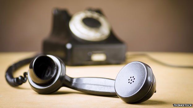 A bakelite telephone