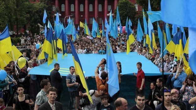 Rally in Kiev marking deportation of Tatars from Crimea (18 May)