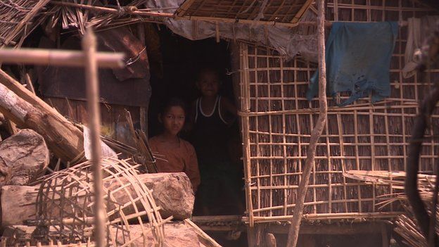 Rohingya camp in Rakhine state