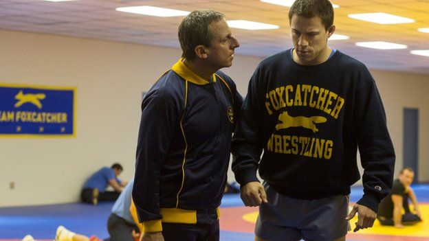 Steve Carrell and Channing Tatum in Foxcatcher