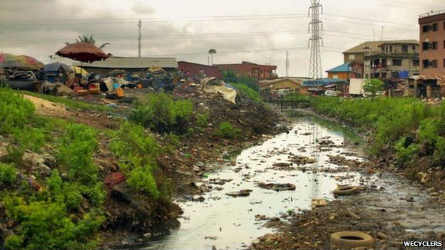 Lagos open drain