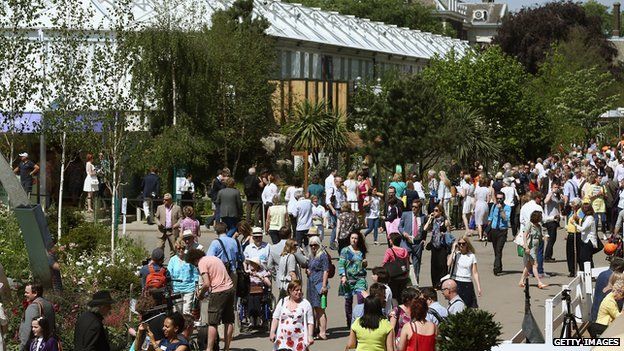 Crowds at Chelsea Flower Show