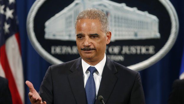 US Attorney General Eric Holder at a press conference in Washington on 19 May, 2014.