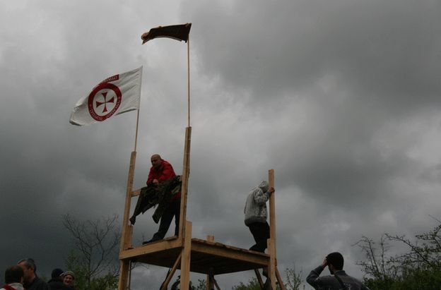 Protest camp near the proposed mine in Georgia