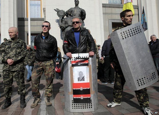 Members of Right Sector in Kiev, 28 March