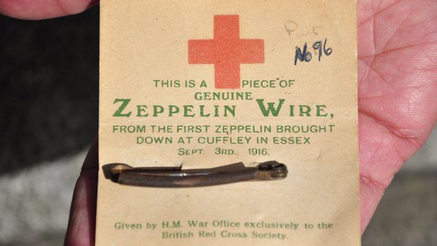 Wire from the first Zeppelin shot down