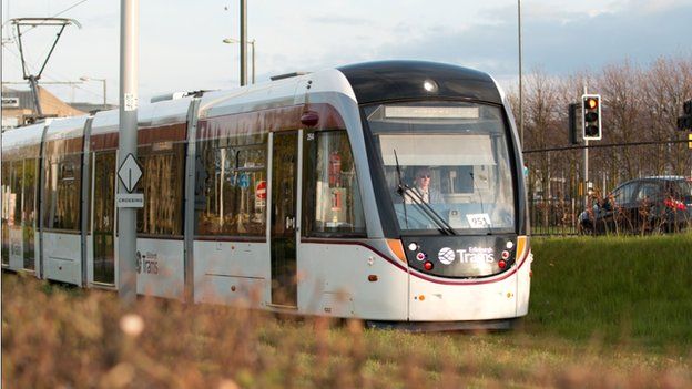 Edinburgh trams running three-quarters empty - BBC News