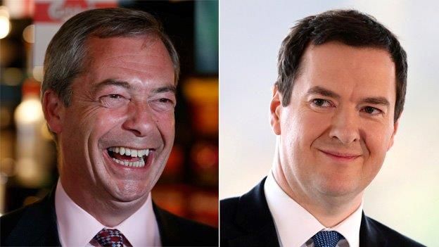 Nigel Farage and George Osborne