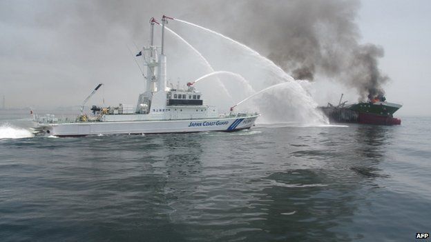 One missing in Japan tanker explosion - BBC News