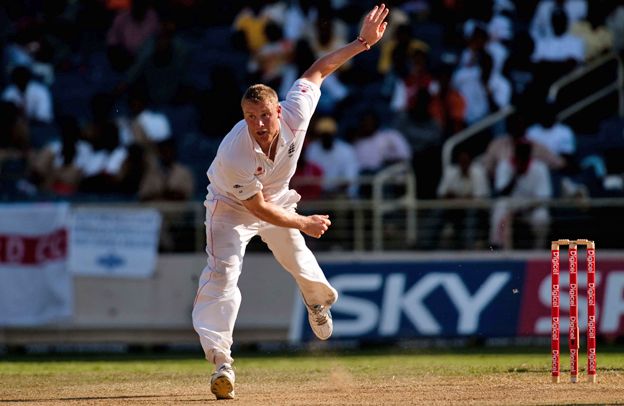 Andrew Flintoff during the First Test at Sabina Park, Kingston, Jamaica in 2009