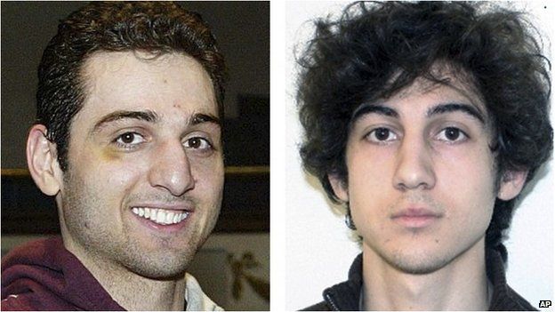 This combination of file photos shows brothers Tamerlan, left, and Dzhokhar Tsarnaev, suspects in the Boston Marathon bombings 15 April 2013