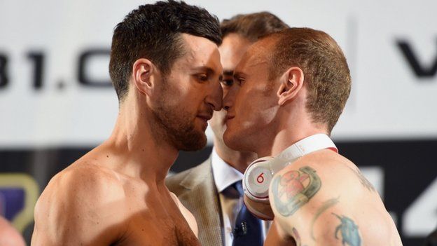 Carl Froch (l) and George Groves