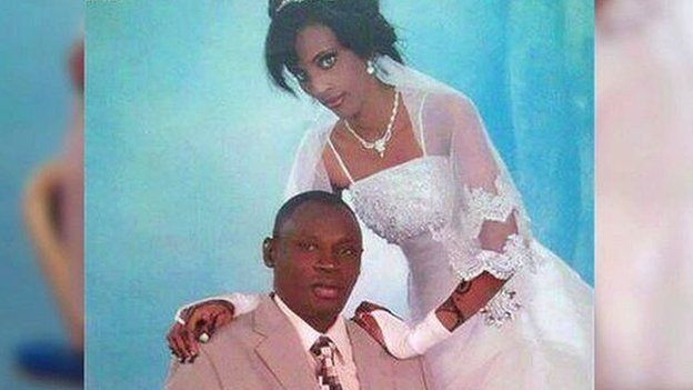 Meriam Yehya Ibrahim Ishag pictured on her wedding day with her husband Daniel Wani