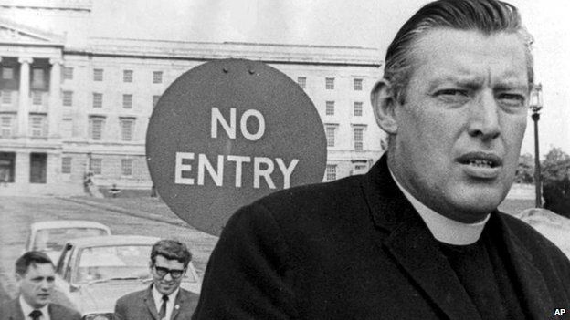 Ian Paisley outside Stormont in 1969