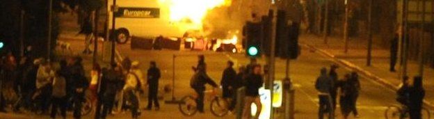 Rioting in Liverpool in 2011