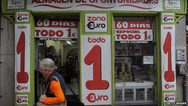 Spanish shop selling everything for a euro