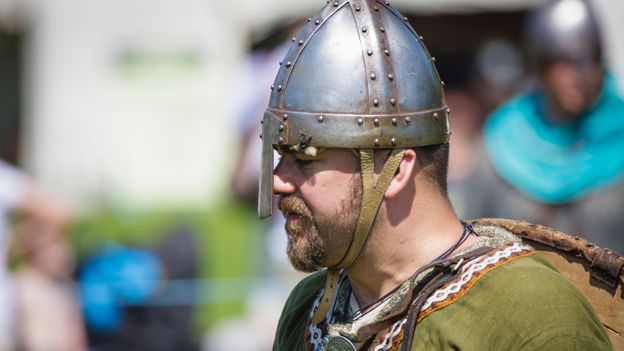 Man dressed up as Saxon