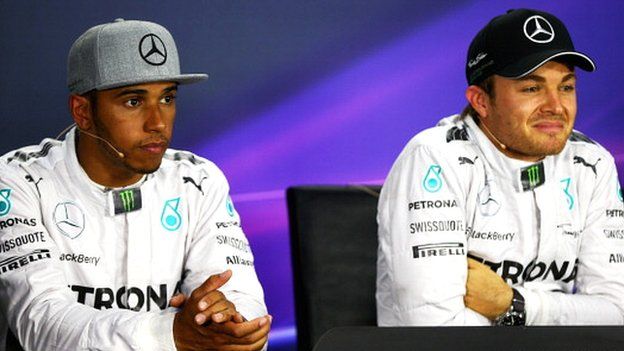 Lewis Hamilton (left) and Nico Rosberg