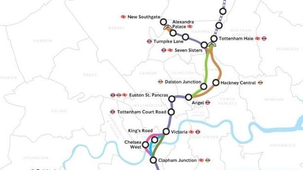 Crossrail 2 map