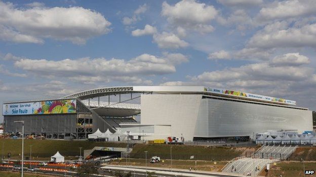 View of the Arena se Sao Paulo in Sao Paulo on 8 June, 2014