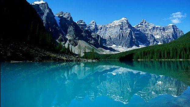 Lake and mountains in Banff