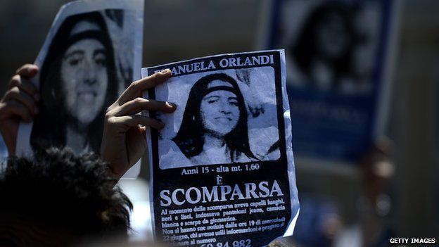 Missing person poster of Emanuela Orlandi