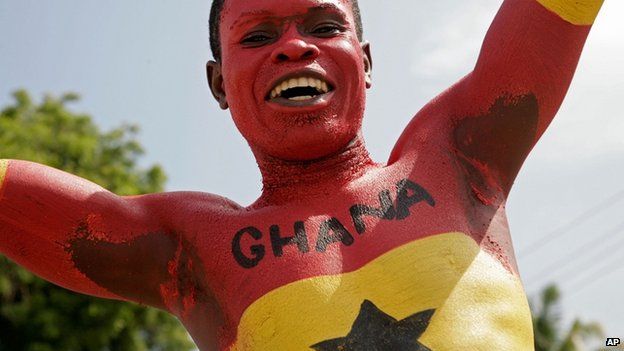 Ghanaian football fan in Accra - 2006