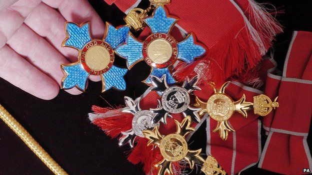 CBE, OBE and MBE medals