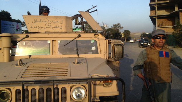 Afghan police checkpoint