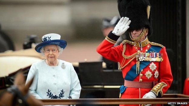 Trooping the Colour celebrates Queen's official birthday - BBC News