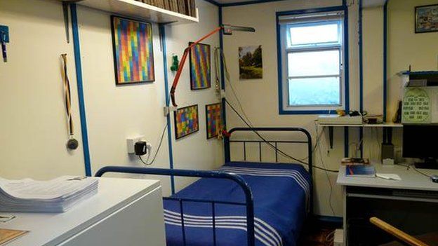 A scientist's room at Ukraine's Vernadsky base