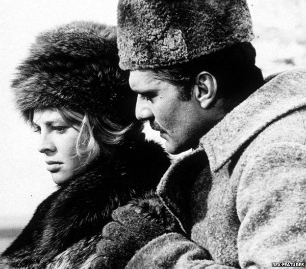 Julie Christie and Omar Sharif in the 1965 film version of Doctor Zhivago