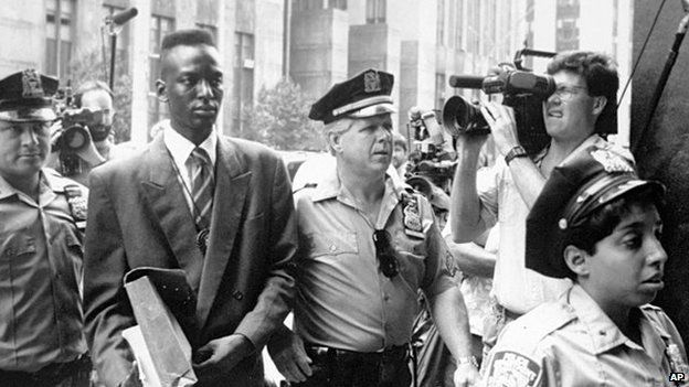 Wrongfully convicted Central Park jogger rapist Yusef Salaam, shown in 1990