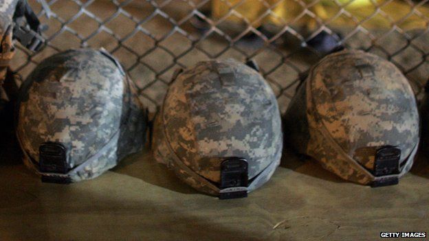 US military Kevlar helmets
