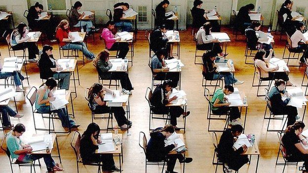 Pupils sitting exams