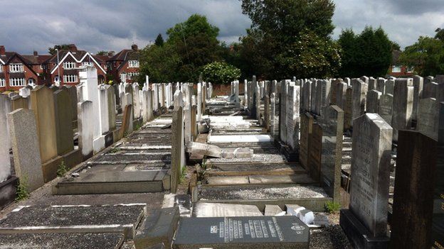 Vandalised Jewish graves
