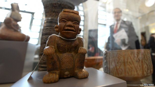 Pre-Colombian archaeological art displayed in Madrid