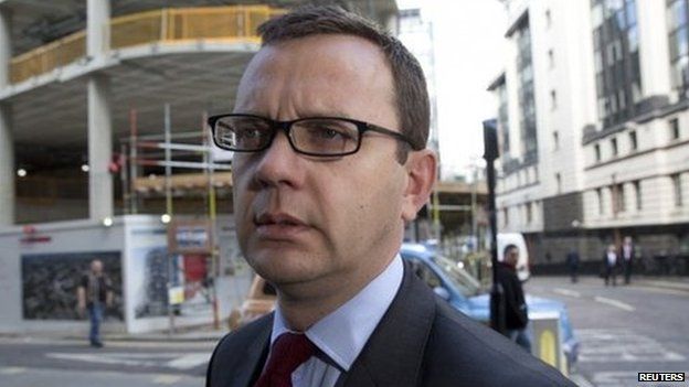 Andy Coulson arriving in court