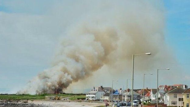 Fire at Porthcawl