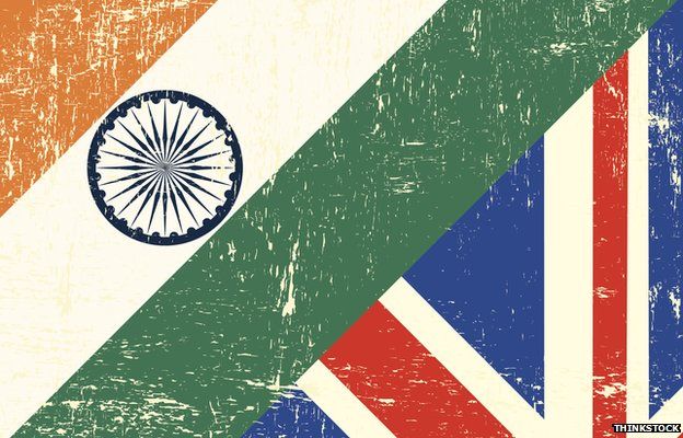 An Indian flag and Union Jack together