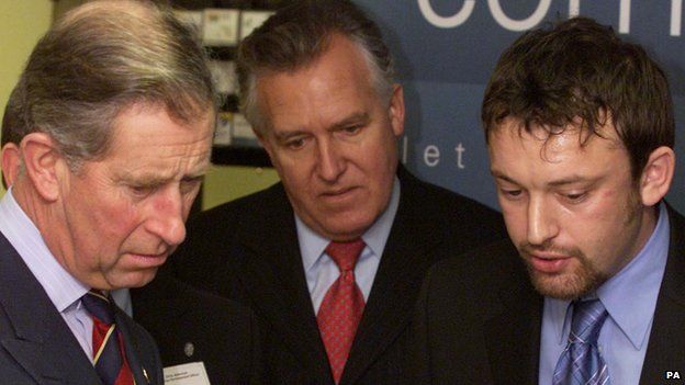 The Prince of Wales with Peter Hain, then Welsh Minister