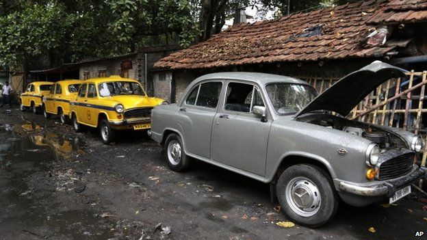Ambassador taxis in Calcutta